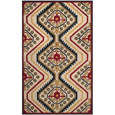 Safavieh 7 x 7 ft. Aspen Hand Tufted Square Area Rug, Ivory and Multi APN701A-7SQ